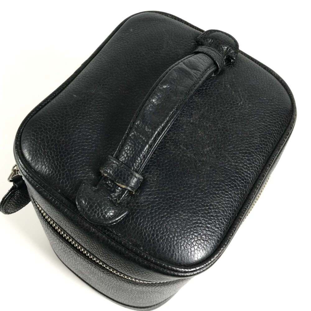 CHANEL Black Caviar Leather Logo Vanity Bag - Picture 6 of 16